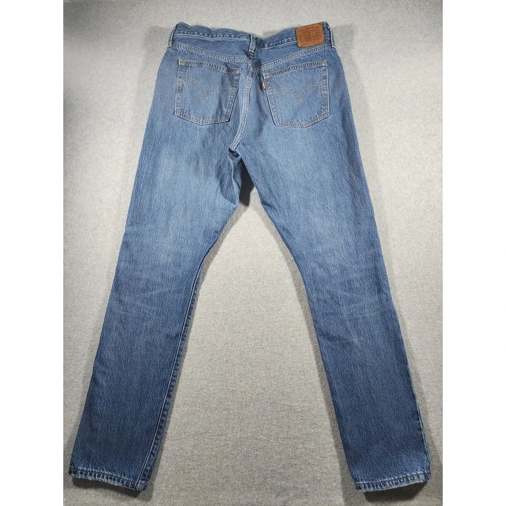 Levis Men's 501 Skinny Denim Jeans, 32x32, Button Fly, Medium Wash